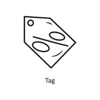 Tag vector outline Icon Design illustration. Holiday Symbol on White background EPS 10 File