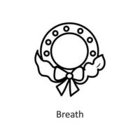 Breath vector outline Icon Design illustration. Holiday Symbol on White background EPS 10 File