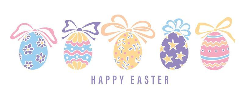 Easter Eggs and Happy Easter Ribbon Poster for Sale by pinkal