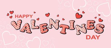 feliz dia de san valentin banner vector