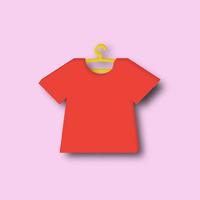 Clothes on hanger 3d Icon vector