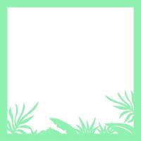 Illustration frame with elements of flora leaves. vector