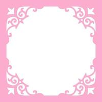 Frame with decorative elements ornaments. vector