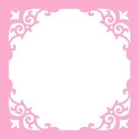 Frame with decorative elements ornaments. vector