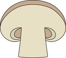 Illustration mushroom champignon product to cook. vector