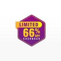 66 discount, Sales Vector badges for Labels, , Stickers, Banners, Tags, Web Stickers, New offer. Discount origami sign banner.