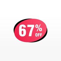 67 discount, Sales Vector badges for Labels, , Stickers, Banners, Tags, Web Stickers, New offer. Discount origami sign banner.