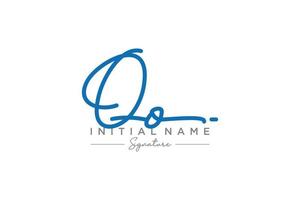 Initial OO signature logo template vector. Hand drawn Calligraphy lettering Vector illustration.