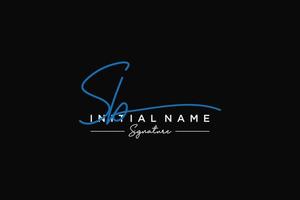 Initial SB signature logo template vector. Hand drawn Calligraphy lettering Vector illustration.