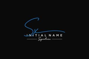 Initial SX signature logo template vector. Hand drawn Calligraphy lettering Vector illustration.