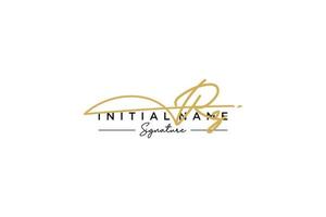 Initial RZ signature logo template vector. Hand drawn Calligraphy lettering Vector illustration.