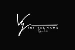 Initial VG signature logo template vector. Hand drawn Calligraphy lettering Vector illustration.