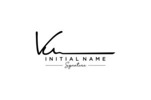 Initial VU signature logo template vector. Hand drawn Calligraphy lettering Vector illustration.