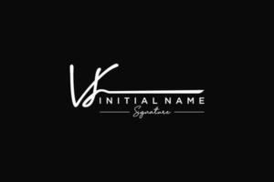 Initial VS signature logo template vector. Hand drawn Calligraphy lettering Vector illustration.