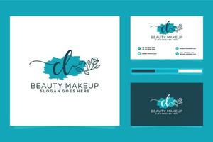 Initial CL Feminine logo collections and business card templat Premium Vector