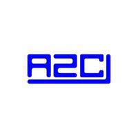 diseño creativo del logotipo de la letra azc con gráfico vectorial, logotipo azc simple y moderno. vector