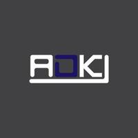 diseño creativo del logotipo de la letra adk con gráfico vectorial, logotipo adk simple y moderno. vector