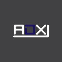 diseño creativo del logotipo de la letra adx con gráfico vectorial, logotipo adx simple y moderno. vector