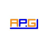 diseño creativo del logotipo de la letra apg con gráfico vectorial, logotipo simple y moderno de apg. vector