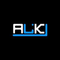 ALK letter logo creative design with vector graphic, ALK simple and modern logo.