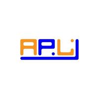 diseño creativo del logotipo de la letra apl con gráfico vectorial, logotipo simple y moderno de apl. vector