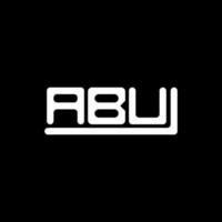diseño creativo del logotipo de la letra abu con gráfico vectorial, logotipo simple y moderno de abu. vector