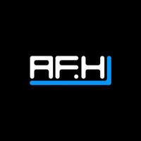 diseño creativo del logotipo de la letra afh con gráfico vectorial, logotipo simple y moderno de afh. vector