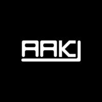 diseño creativo del logotipo de la letra aak con gráfico vectorial, logotipo simple y moderno de aak. vector