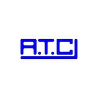 diseño creativo del logotipo de la letra atc con gráfico vectorial, logotipo simple y moderno de atc. vector