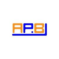 diseño creativo del logotipo de letra apb con gráfico vectorial, logotipo simple y moderno de apb. vector