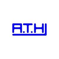 diseño creativo del logotipo de la letra ath con gráfico vectorial, logotipo simple y moderno de ath. vector