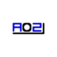 diseño creativo del logotipo de la letra aoz con gráfico vectorial, logotipo simple y moderno de aoz. vector