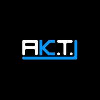 diseño creativo del logotipo de la letra akt con gráfico vectorial, logotipo simple y moderno akt. vector