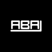 diseño creativo del logotipo de la letra aba con gráfico vectorial, logotipo simple y moderno de aba. vector