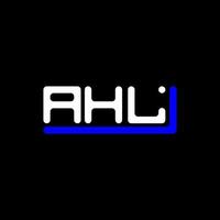 diseño creativo del logotipo de la letra ahl con gráfico vectorial, logotipo simple y moderno de ahl. vector