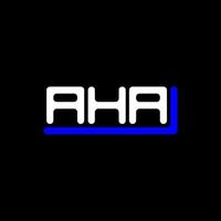 AHA letter logo creative design with vector graphic, AHA simple and modern logo.