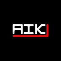diseño creativo del logotipo de la letra aik con gráfico vectorial, logotipo simple y moderno de aik. vector