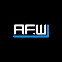 diseño creativo del logotipo de la letra afw con gráfico vectorial, logotipo simple y moderno de afw. vector