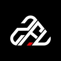 diseño creativo del logotipo de la letra zfu con gráfico vectorial, logotipo simple y moderno de zfu. vector