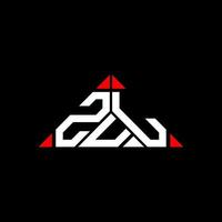 ZUL letter logo creative design with vector graphic, ZUL simple and modern logo.