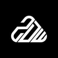 Diseño creativo del logotipo de la letra zdw con gráfico vectorial, logotipo simple y moderno de zdw. vector