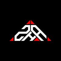 Diseño creativo del logotipo de la letra zha con gráfico vectorial, logotipo simple y moderno de zha. vector
