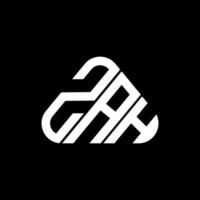 diseño creativo del logotipo de la letra zah con gráfico vectorial, logotipo simple y moderno de zah. vector