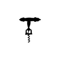 Corkscrew icon. Simple style wine company big sale poster background symbol. Corkscrew wine brand logo design element. Corkscrew t-shirt printing. Corkscrew vector for sticker.