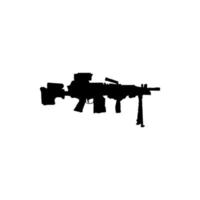 Machine gun icon. Simple style no war poster background symbol. Machine gun brand logo design element. Machine gun t-shirt printing. vector for sticker.