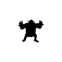 Goblin icon. Simple style cartoon poster background symbol. Goblin brand logo design element. Goblin t-shirt printing. vector for sticker.