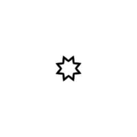 Icono de estrella de 8 puntas. símbolo de fondo de cartel de estilo simple. Elemento de diseño del logotipo de la marca estrella de 8 puntas. Impresión de camiseta con estrella de 8 puntas. vector para pegatina.