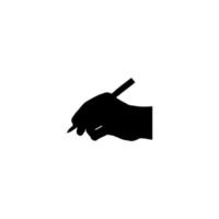 mano en el icono de la pluma. símbolo de fondo de cartel de gran venta de curso de pintura de estilo simple. mano en el elemento de diseño del logotipo de la marca de pluma. impresión de camisetas a mano. vector para pegatina.