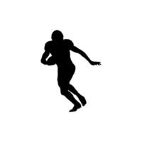 icono de jugador de fútbol americano. símbolo de fondo de cartel de torneo de jugador de fútbol americano de estilo simple. elemento de diseño del logotipo de la marca. Impresión de camiseta de jugador de fútbol americano. vector para pegatina.