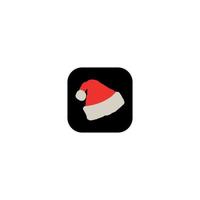 Santa Claus hat icon. Simple style Marry Christmas poster background symbol. Santa Claus hat brand logo design element. Santa Claus hat t-shirt printing. vector for sticker.